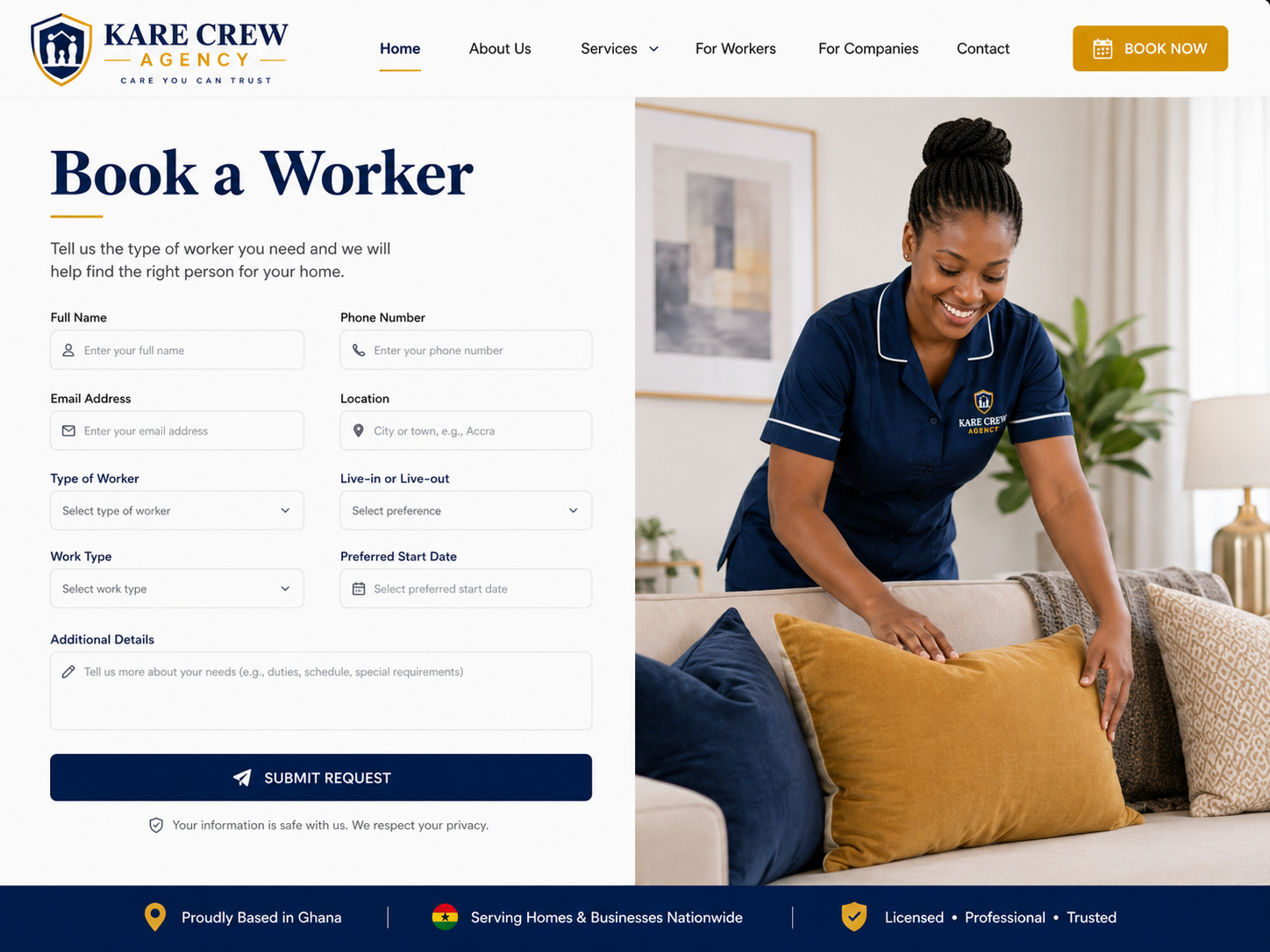 Book a worker